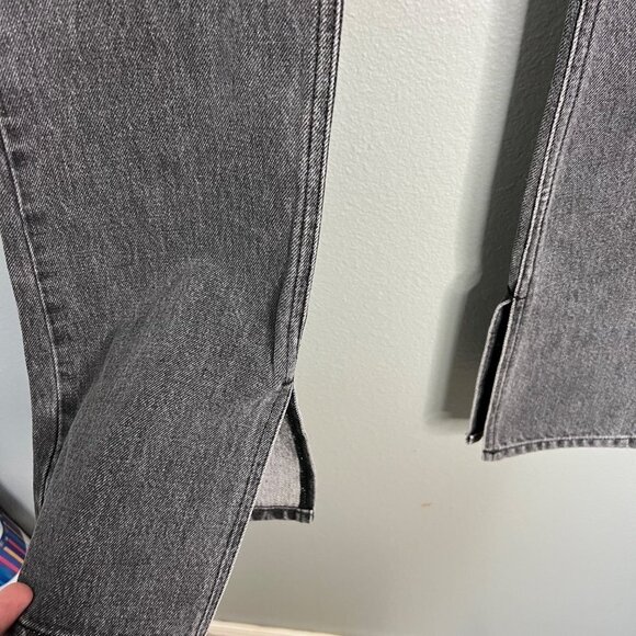 NWOT Joie High Rise Split Hem Flare Leg Jeans Gray 27 Waist Long 35" Inseam - Picture 5 of 10